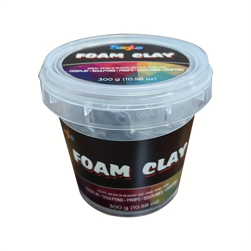 Moldable Cosplay Foam Clay (White) High Density and Hiqh Quality for  Intricate Designs  Air Dries to Perfection for Cutting with a Knife or  Rotary Tool Sanding or Shaping 300g White