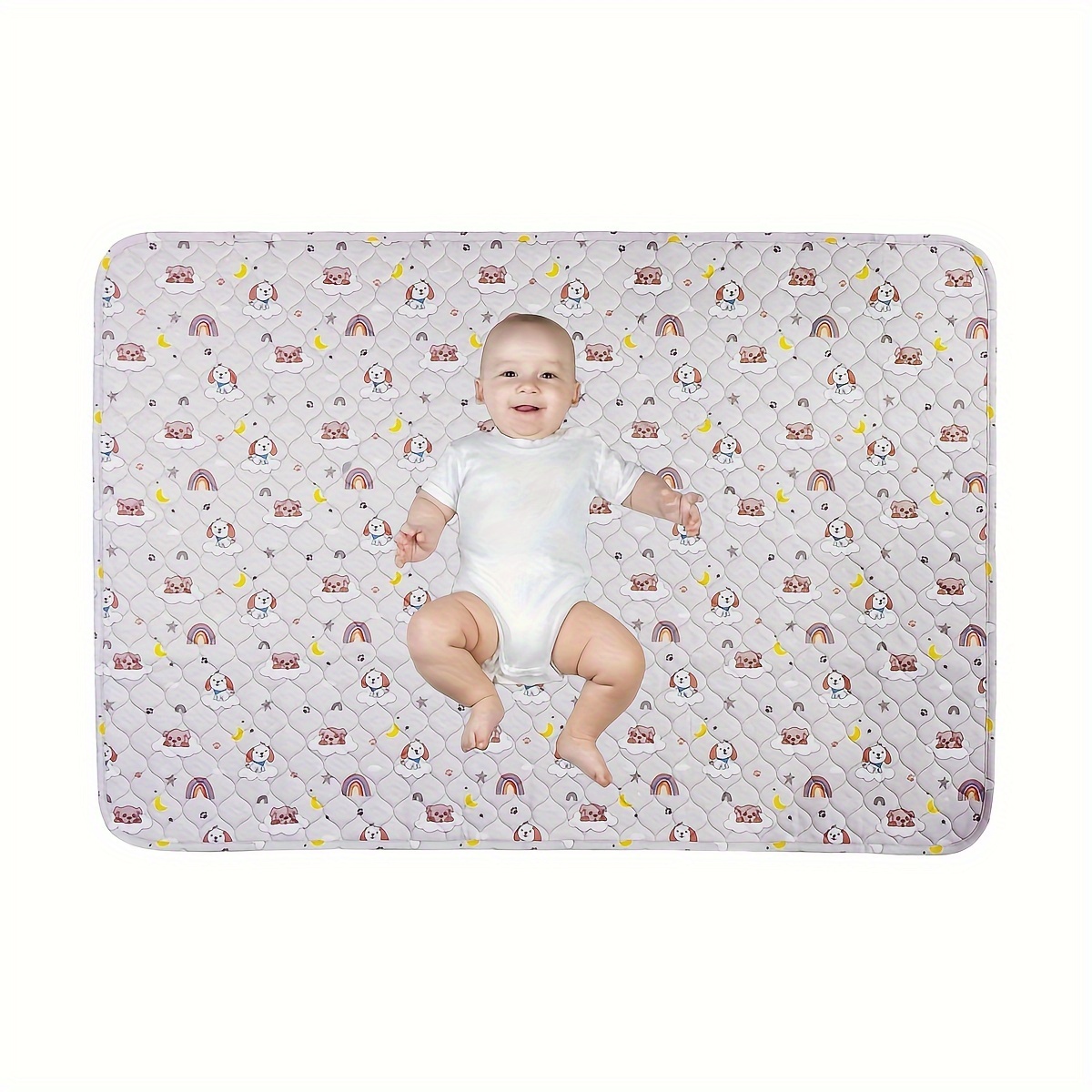 1 pezzo - Tappetino da gioco per bambini pieghevole grande e spesso da 39 X  70 pollici per pavimento, tappetino da gioco in schiuma resistente con  cuscino strisciante impermeabile per bambini