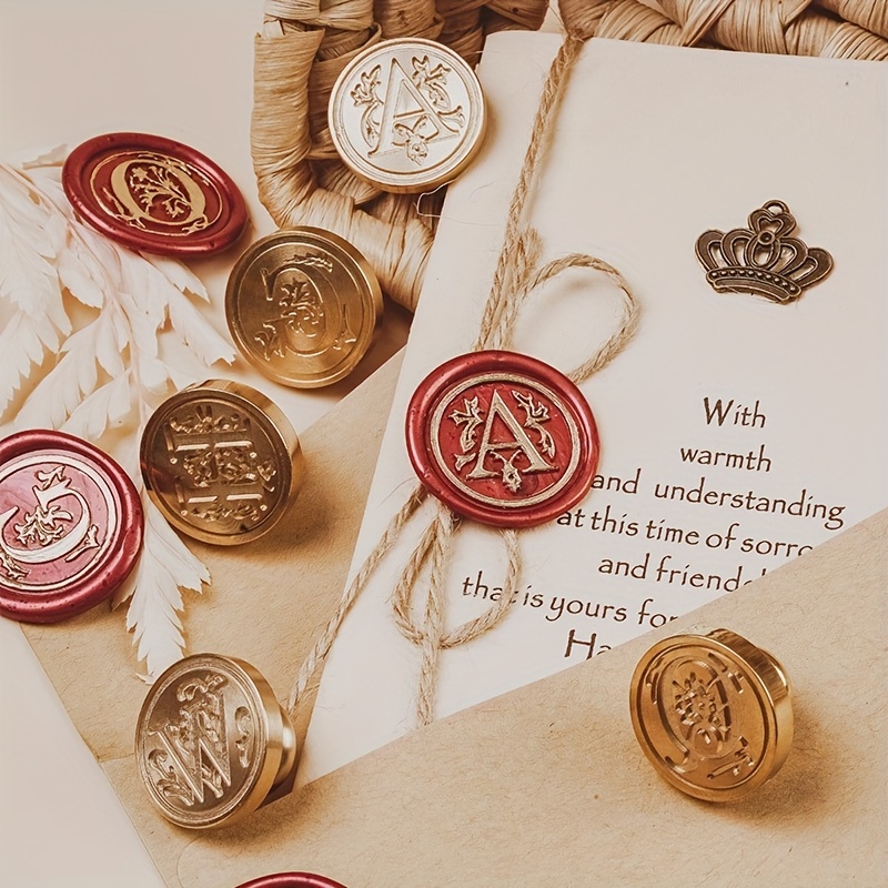 Personalized Monogram Sealing Wax Stamp Wedding Invitation Custom Retro  Vintage