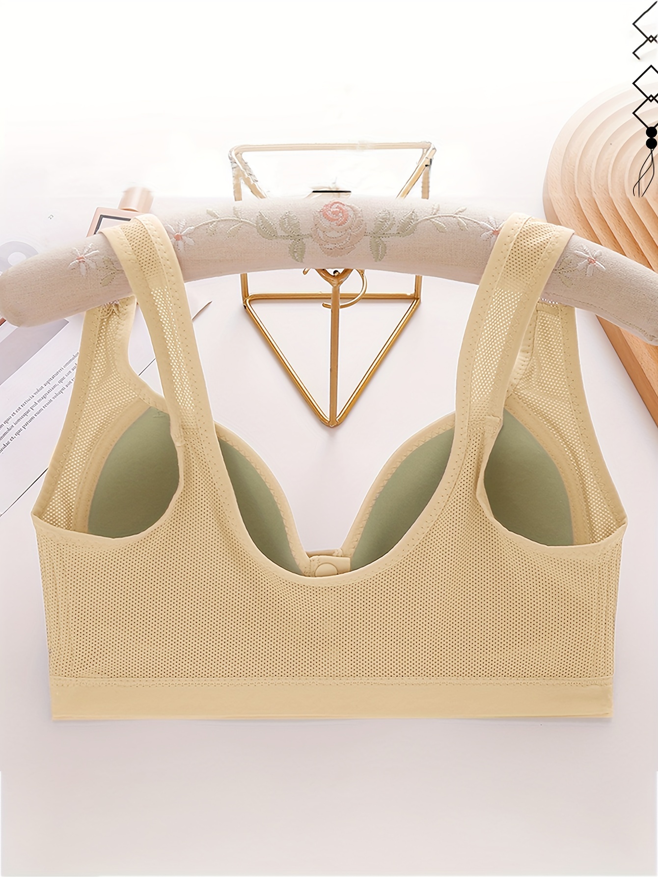 Comfortable Cotton Large Size Bra with Front Button Wireless Underwear  Womens Breathable Seamless Bras HSJ88 - AliExpress