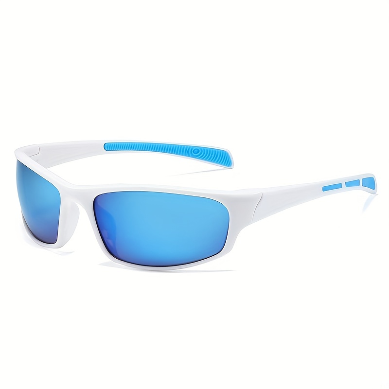 Gafas Ciclismo Hombre Mujer Protección Uv Poc + 4 Lentes Blanco+Azul