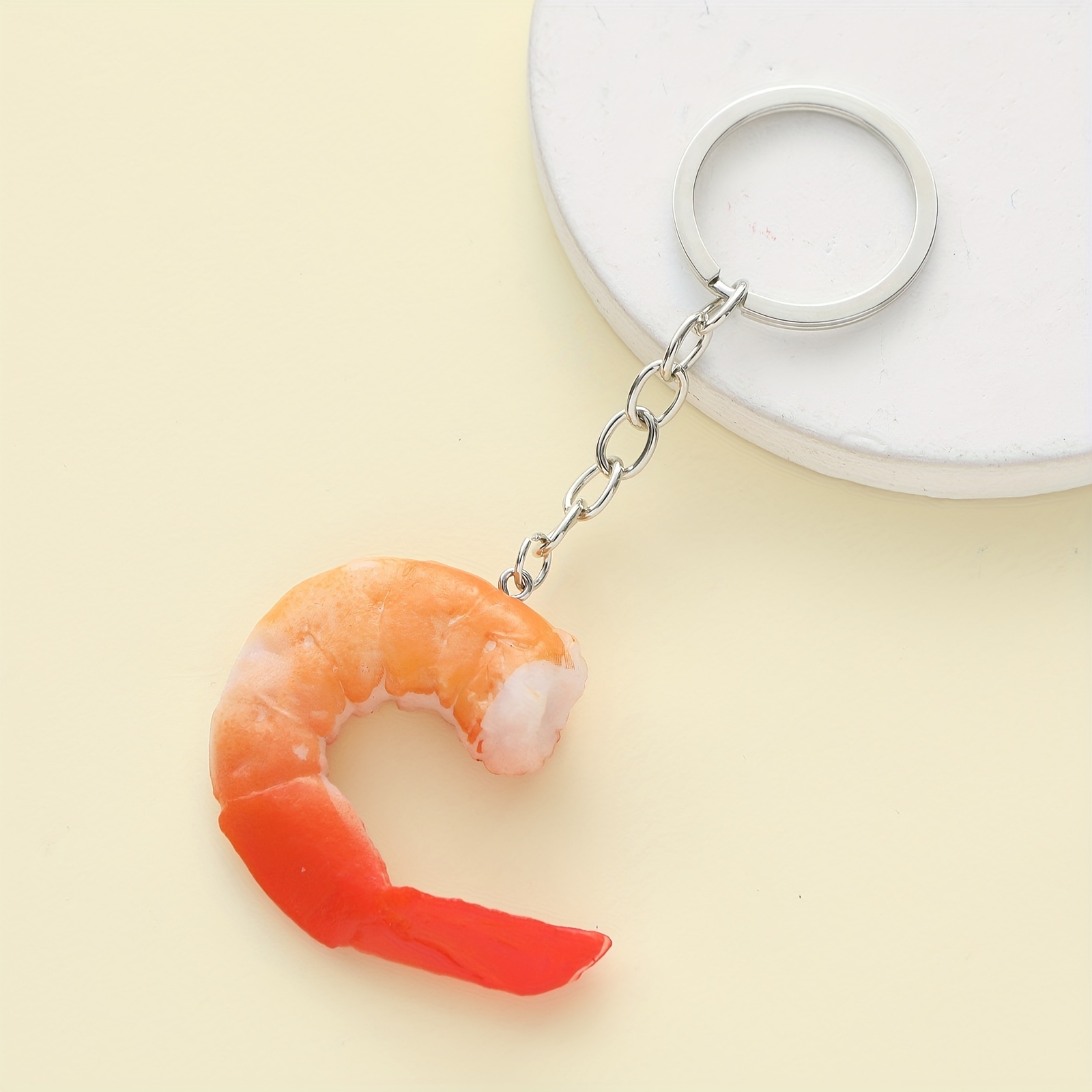 Fashion shrimp key chain new creative cute simulation food car bag