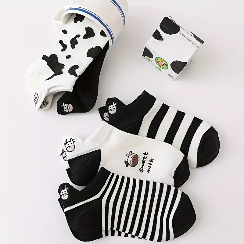 5 pares calcetines tobilleros con estampado de rayas