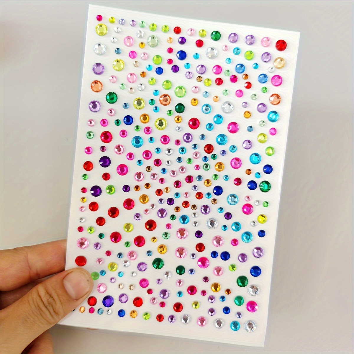 Colorful Round Dot Rhinestone Stickers Gem Stickers Self - Temu