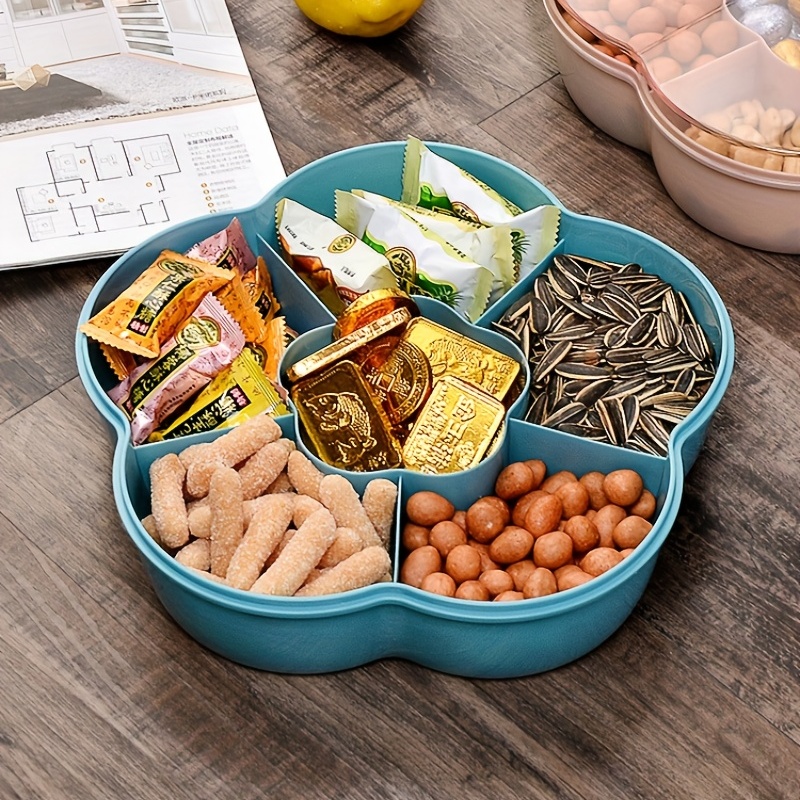 Divided Serving Tray With Lid And Handle Snackle Box - Temu United