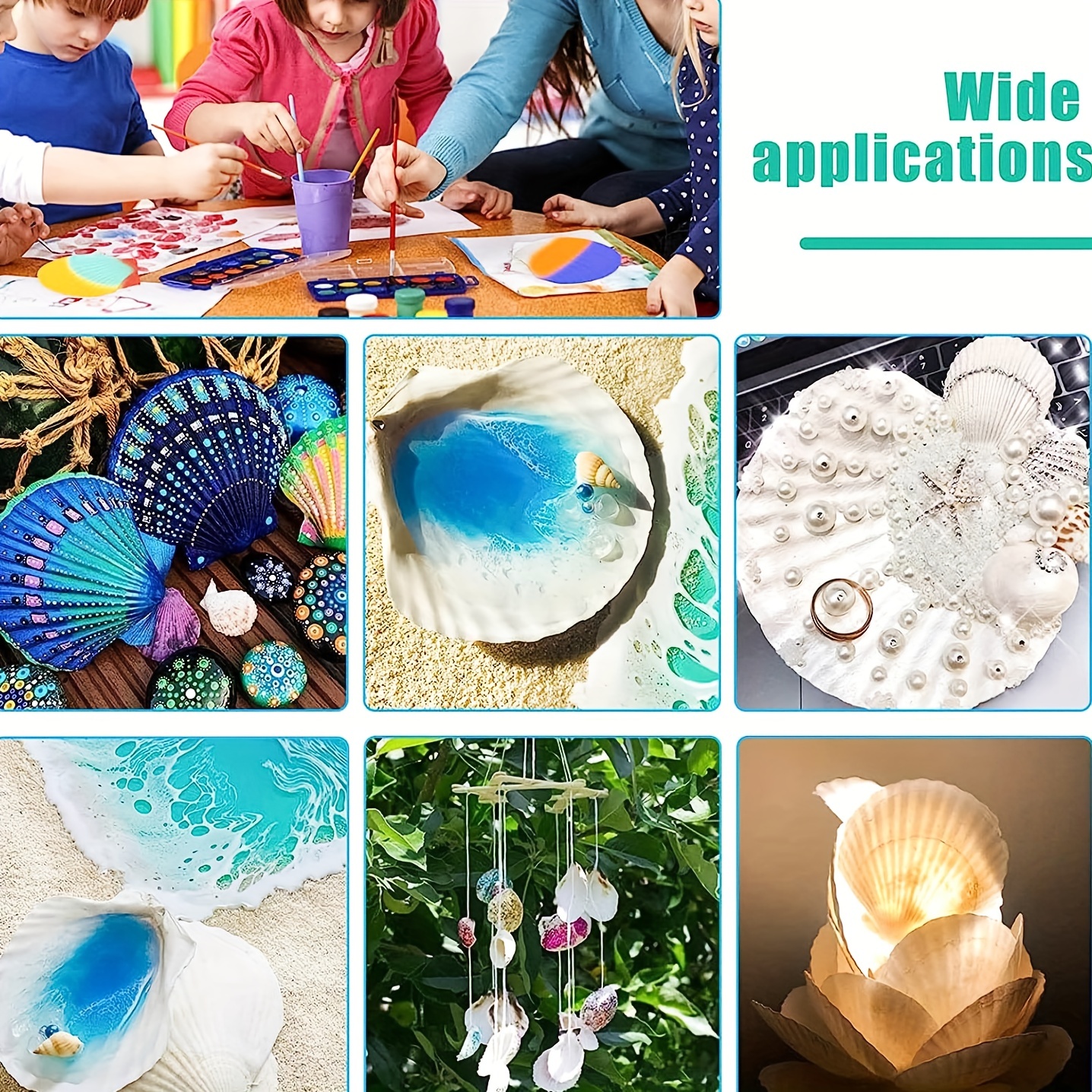 Conchas de mar naturales y blancas para decoración de playa, artesanía  artesanal