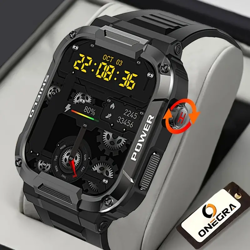 Onegra Smart Watch Uomini, Impermeabile Ip68, Batteria 1,85