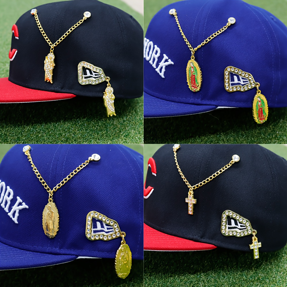 1pc 2pcs Baseball Hat Pins Hat Chain For Men Rhinestone Enamel Pin Best  Gifts For Boyfriend, Today's Best Daily Deals