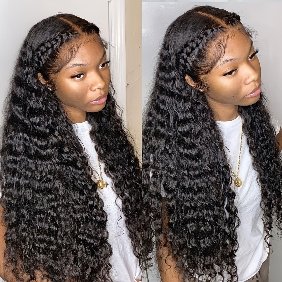 Lace front shop wig deep wave