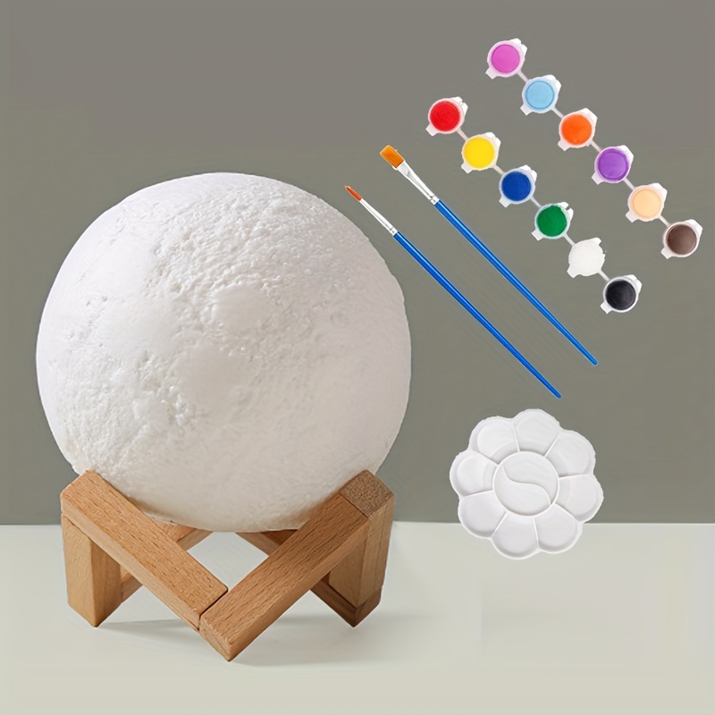 Paint Your Own Moon Lamp Kit, Cool DIY 3D Space Moon Night Light, Art  Supplies, Arts and Crafts for Kids, Toys Girls Boy Birthday Gift Ages 3 4 5  6 7 8 9 10 11 12+ 