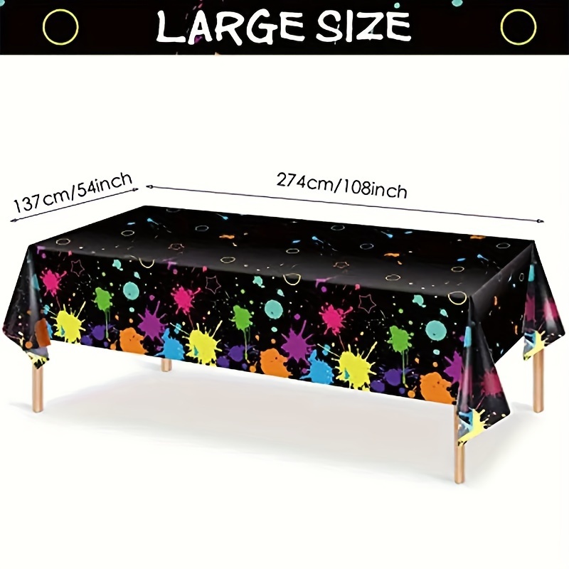 Glow Party Table Covers Neon Party Tablecloths Glow Party - Temu