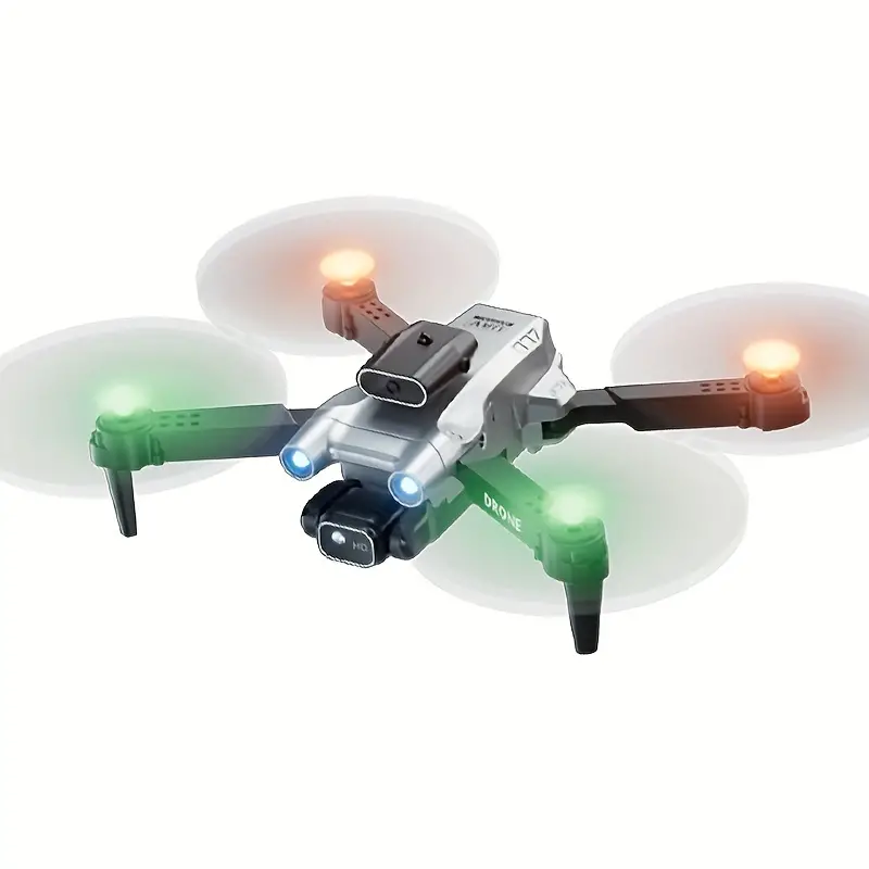 foldable drone with electrically adjustable high definition dual camera led lights intelligent obstacle avoidance optical flow positioning trajectory confrontation one click stunt rolling details 0