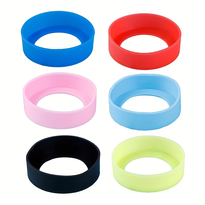 1pc 6 5cm 2 56in silicone round non slip bottle cover mug cup bottom protective sleeve details 5