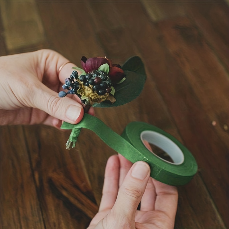 2 Rolls Green Self Adhesive Florist Floral Tape, craft supply Wedding Stem  Wrap