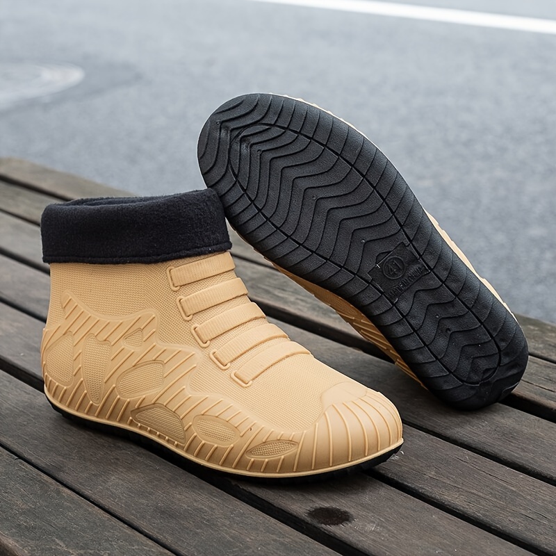 erkek şık yağmur botları, açık çalışma balıkçılık i̇çin kaymaz aşınmaya dayanıklı pvc yağmur ayakkabıları erkek ayakkabıları