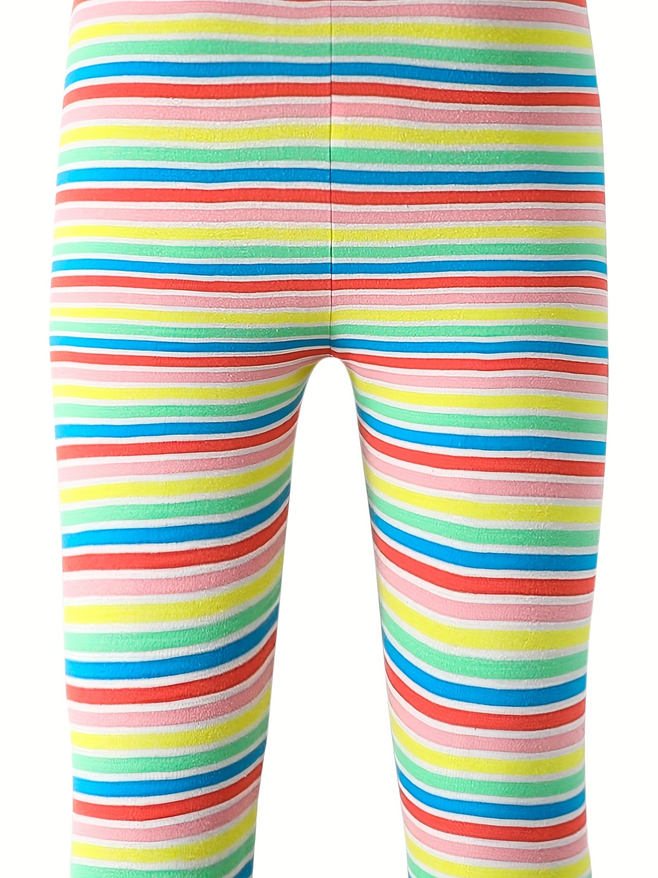 Girls Rainbow Strip Elastic Waist Leggings Pants Kids - Temu Luxembourg