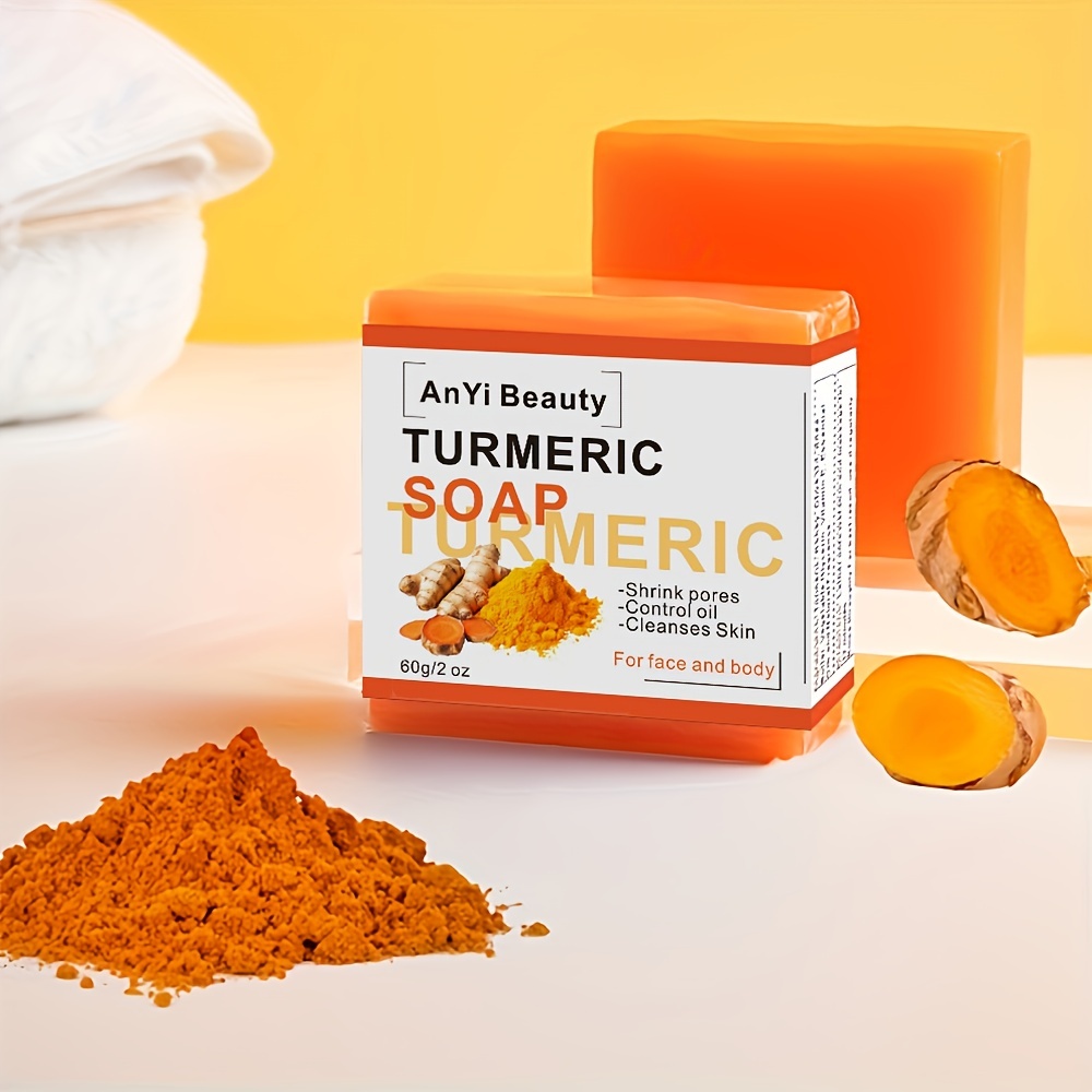 

Turmeric Soap Bar For Face & Body, Turmeric Skin Soap Wash For Dark Spot, Intimate Areas, Underarmsturmeric Face Soap Improving Acne & Cleanses Skin