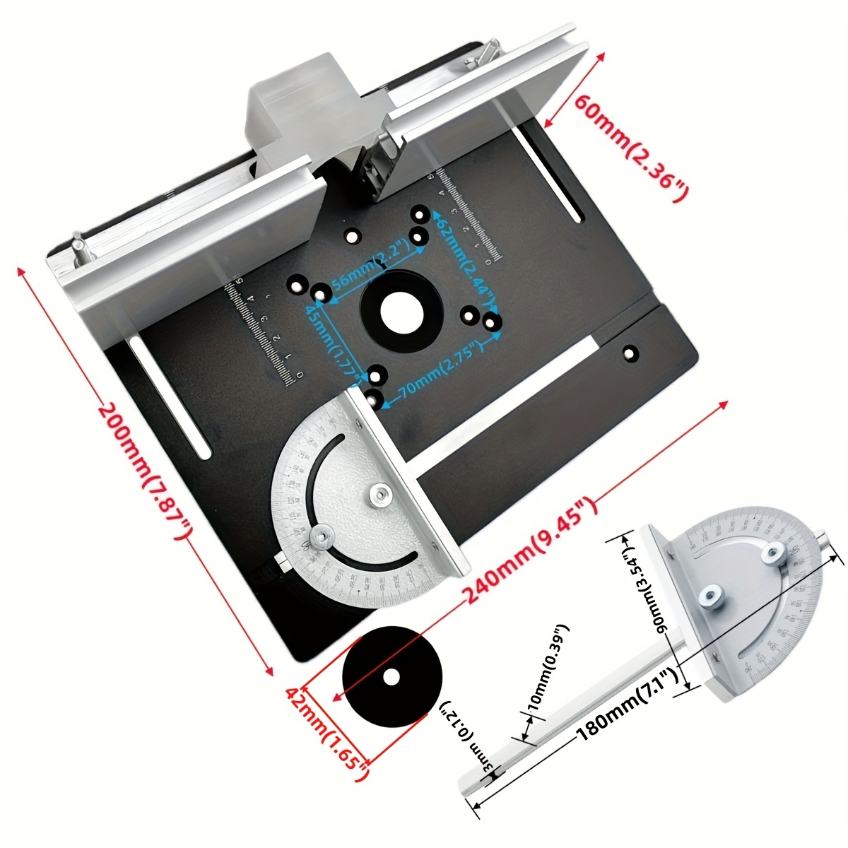 Goniometro Mitre Slot Track