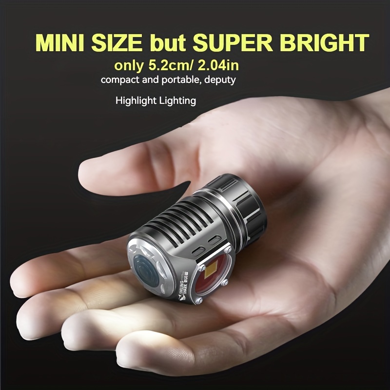 Lampe de poche a 4 LED haute puissance Rechargeable par USB, Mini lampe de  poche Portable
