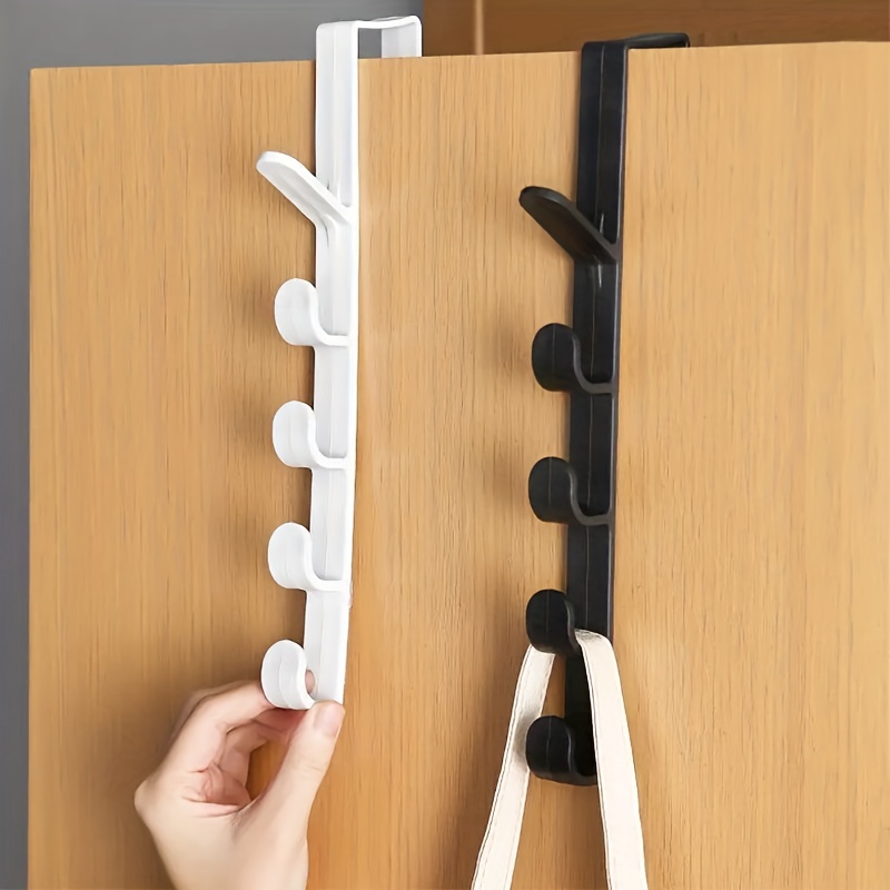 Ganchos plegables de madera sobre la puerta – [Nuevo 2023] Percha para  puerta – Gancho de puerta de metal y madera – Organizador de puerta y  ganchos