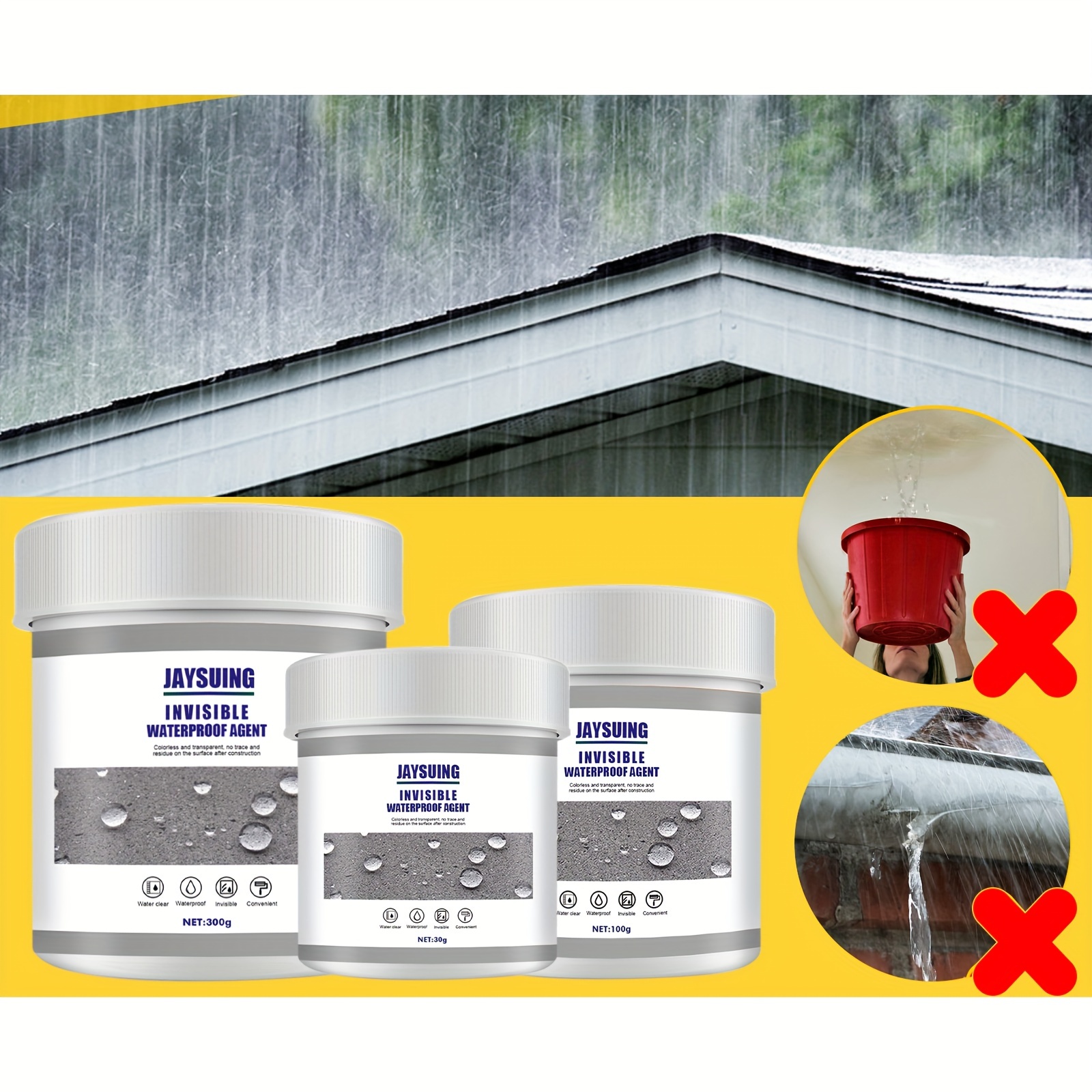 Waterproof Invisible Pasteable Water-based Anti-leakage Agent Super Strong  Sealant Tile Trapping Repair Leak-proof