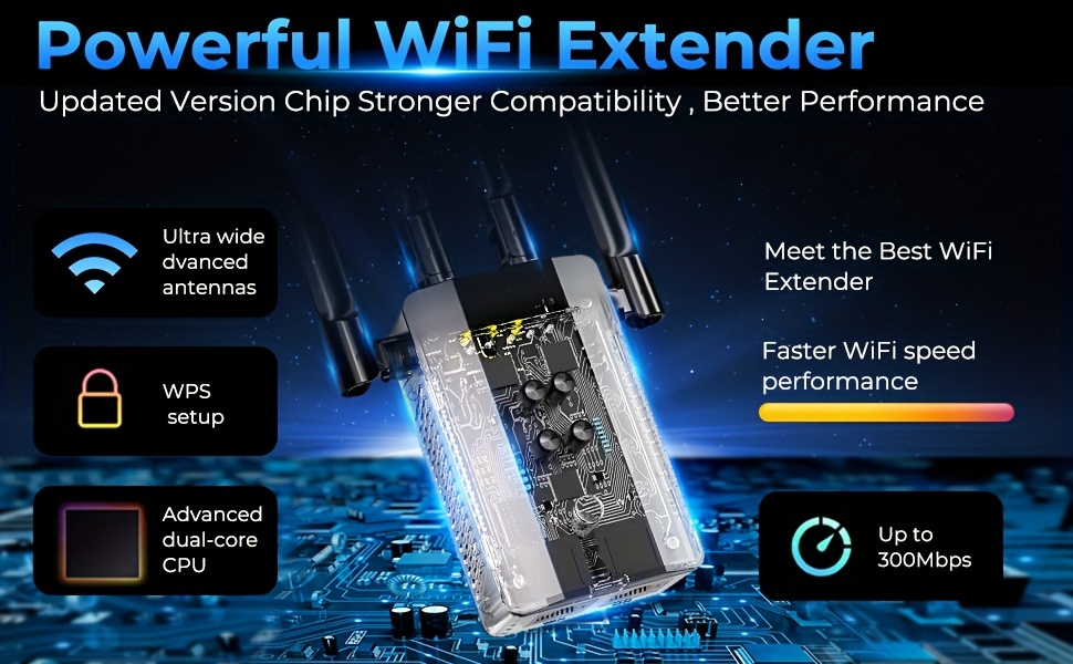  Amplificador de señal WiFi 6 de lanzamiento 2023 para el hogar,  velocidad de 2.4 Gb/s, alcance más largo de hasta 12,000 pies cuadrados,  amplificador de Internet con puerto Ethernet, repetidor Wi-Fi