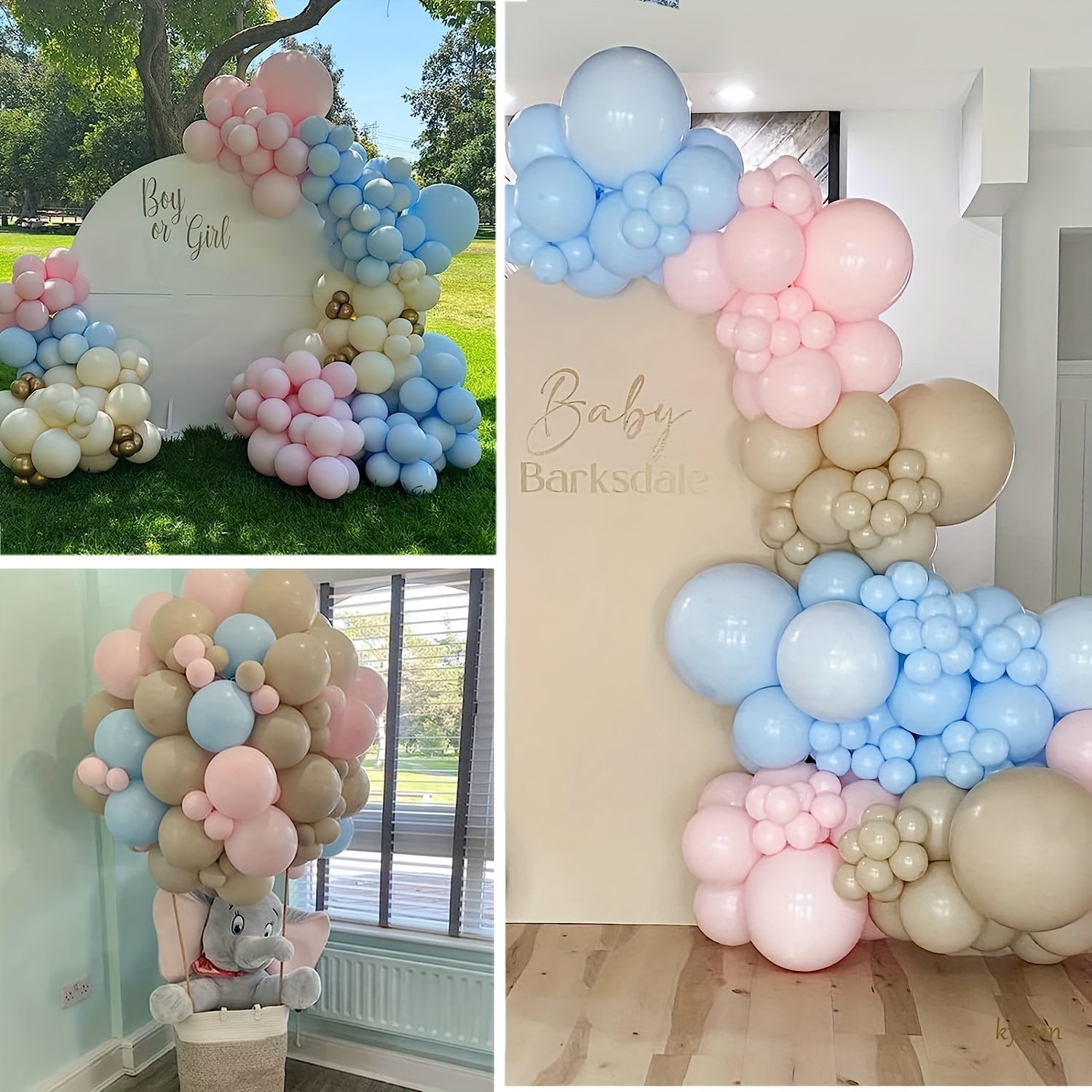 Blue Balloon Garland Arch Kit Gender Reveal Baby Shower - Temu