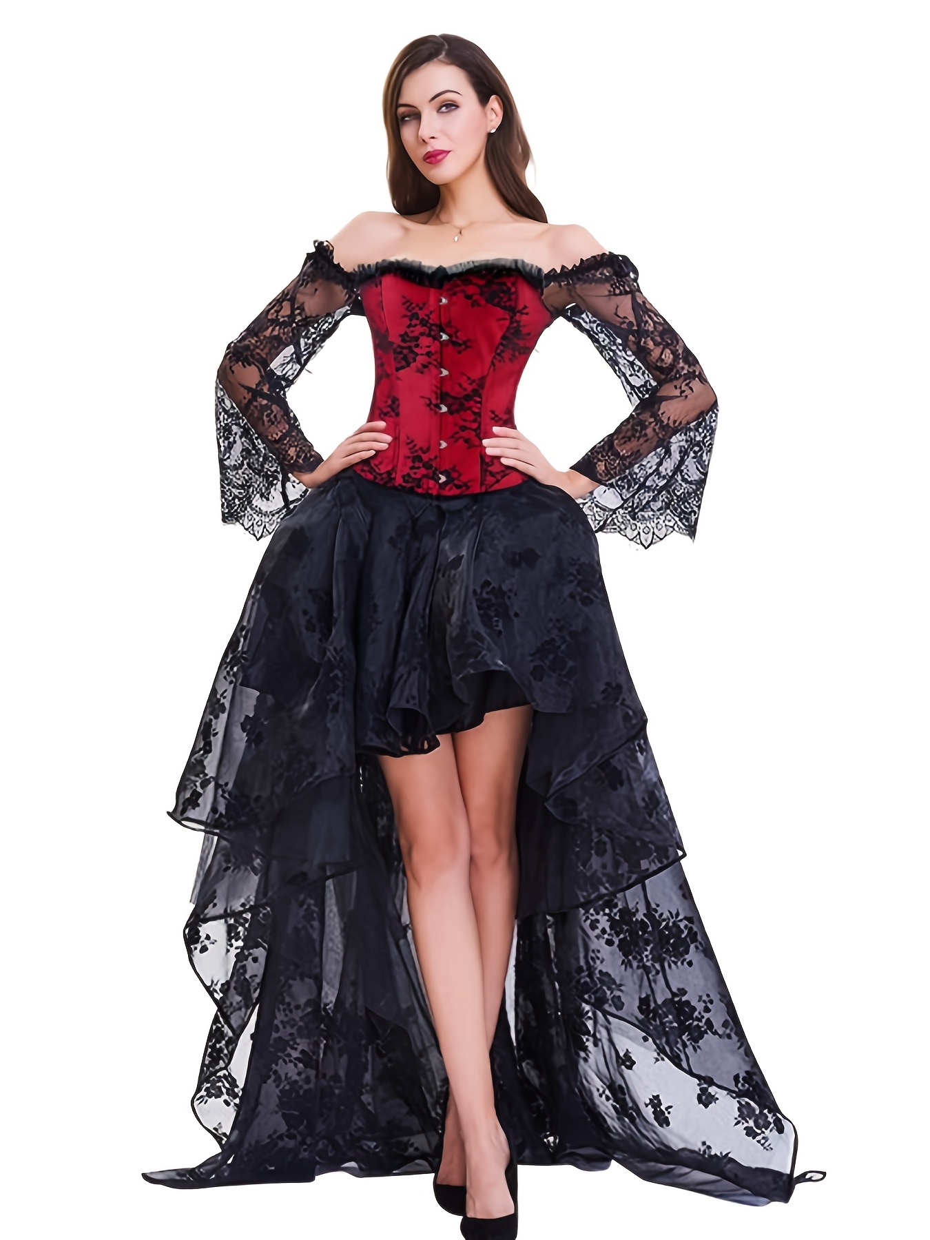Vintage Lace-Up Corset Top for Women - Elegant Slimming Bustier for  Halloween Costume