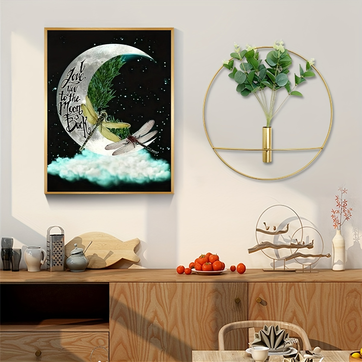 Diy 5d Diamond Painting By Numbers Kits Moon Flower, Diamond Art Landscape  Crystal Embroidery Cross Stitch Art Craft Wall Sticker Decoration Wall Deco