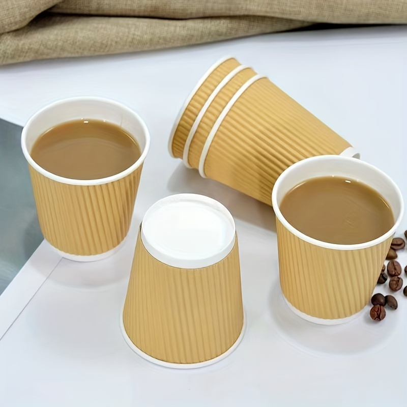 Paper Coffee Cups With Cover High quality Heat insulated - Temu