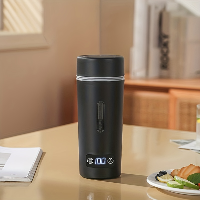 Techinal Hot Water Heater Mug Touch Display Electric Thermos Kettle Boiling  Heated Stainless Portable Travel Heating Coffee Cup