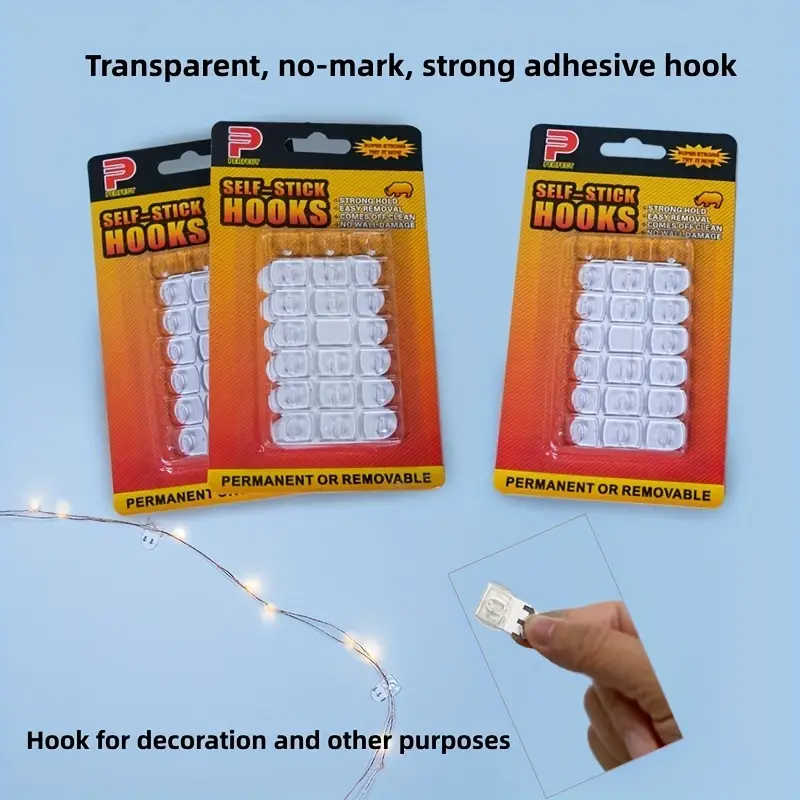 Ornament Hooks Removable Traceless Decorative Light Wire - Temu