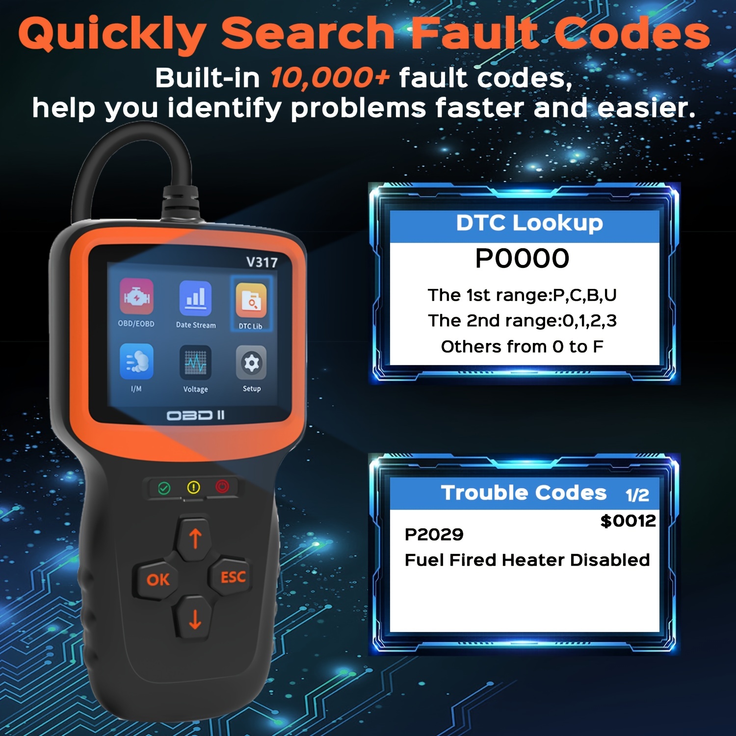 Ya200 Obd2 Scanner Professional Auto Engine System - Temu