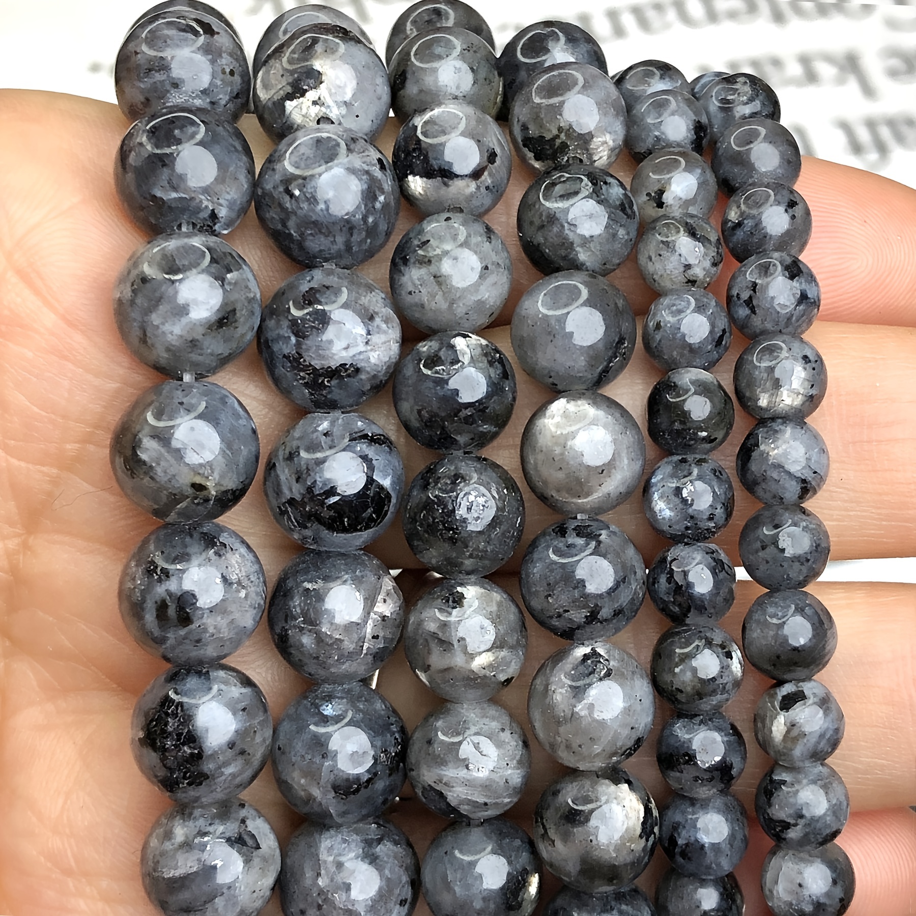 Black Natural Stone Hematite Beads For Jewelry Making Pick - Temu