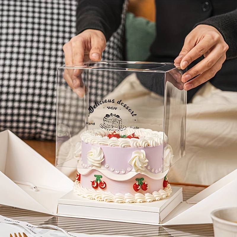Cake Carrier Box 4/6/ Birthday Cake Box Portable Cake - Temu