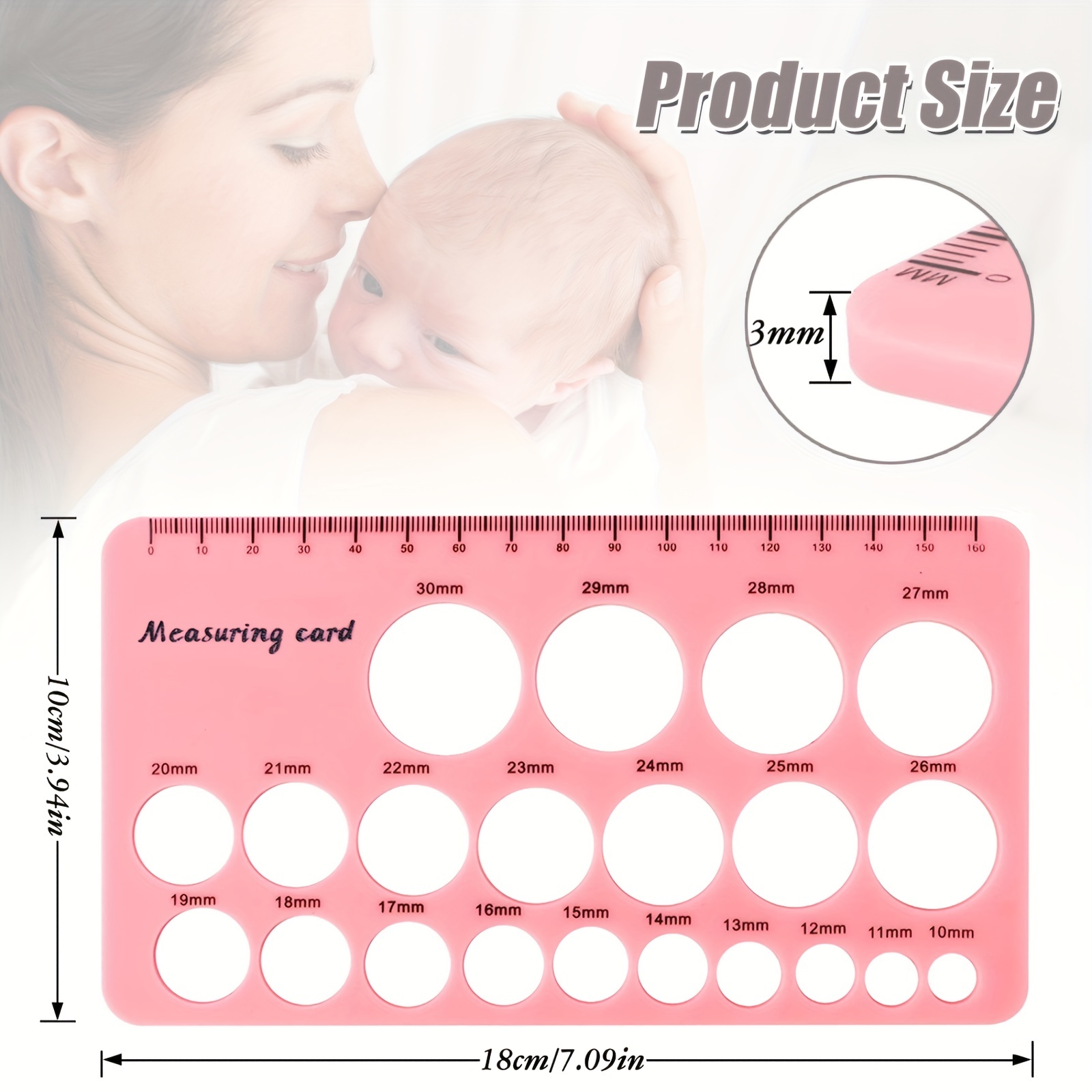  Silicone Nipples Ruler of Flange Size Measure for