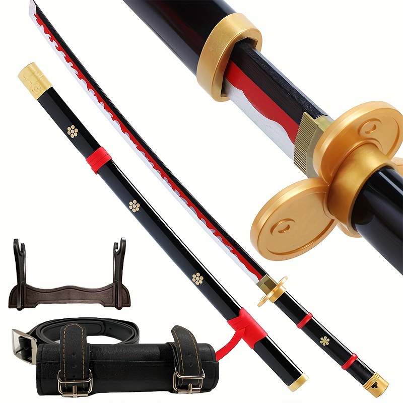 Anime Ninja Sword / Stand / Belt Katana Samurai Sword Bamboo - Temu