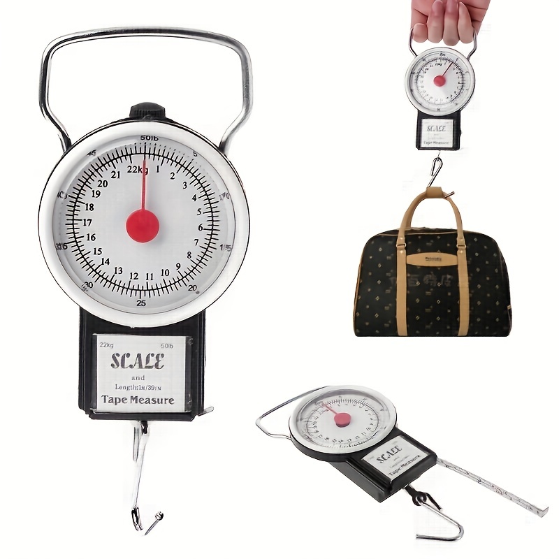 Hand Held Dial Weight Scale With Tape Measure, Portable Spring Fish  Weighing Scale, Hanging Mechanical Luggage Weigher, (50 Lbs / 75 Lbs) - Temu
