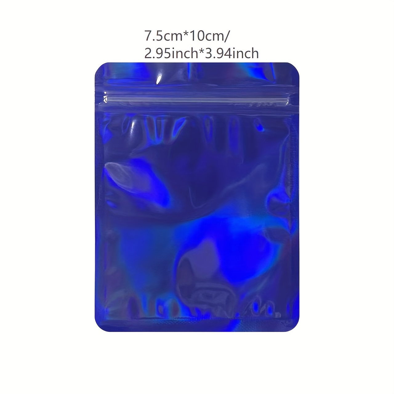 Blue Mylar Candy Packaging Bags, Green Foil Favor Pouches, Self Sealing Bags
