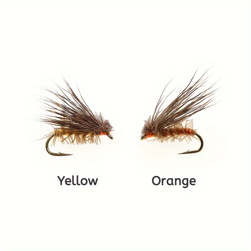8pcs Deer Hair Caddis, Bionic Insect Lure, Topwater Dry Fly Bait,  Artificial Crank Hooks, Fishing Tackle, Fly Fishing Flies