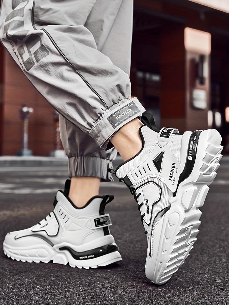 Zapatillas Chunky de Moda para Hombre - Duraderas y Absorbentes de Impactos - Cómodas con Diseño Antideslizante y Cordones para Aventuras al Aire Libre - Ideales para el Uso Diario de los Hombres