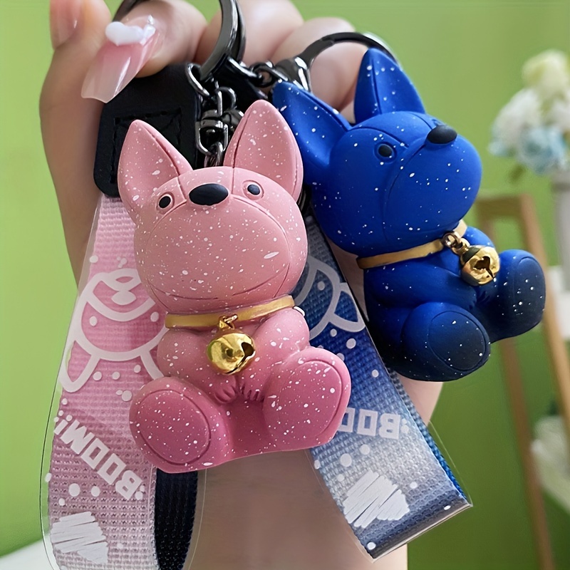 Cute Pu Leather Animal Keychain, Cute Colorful French Bulldog Pendant,  Funny Bag Ornament Accessories - Temu