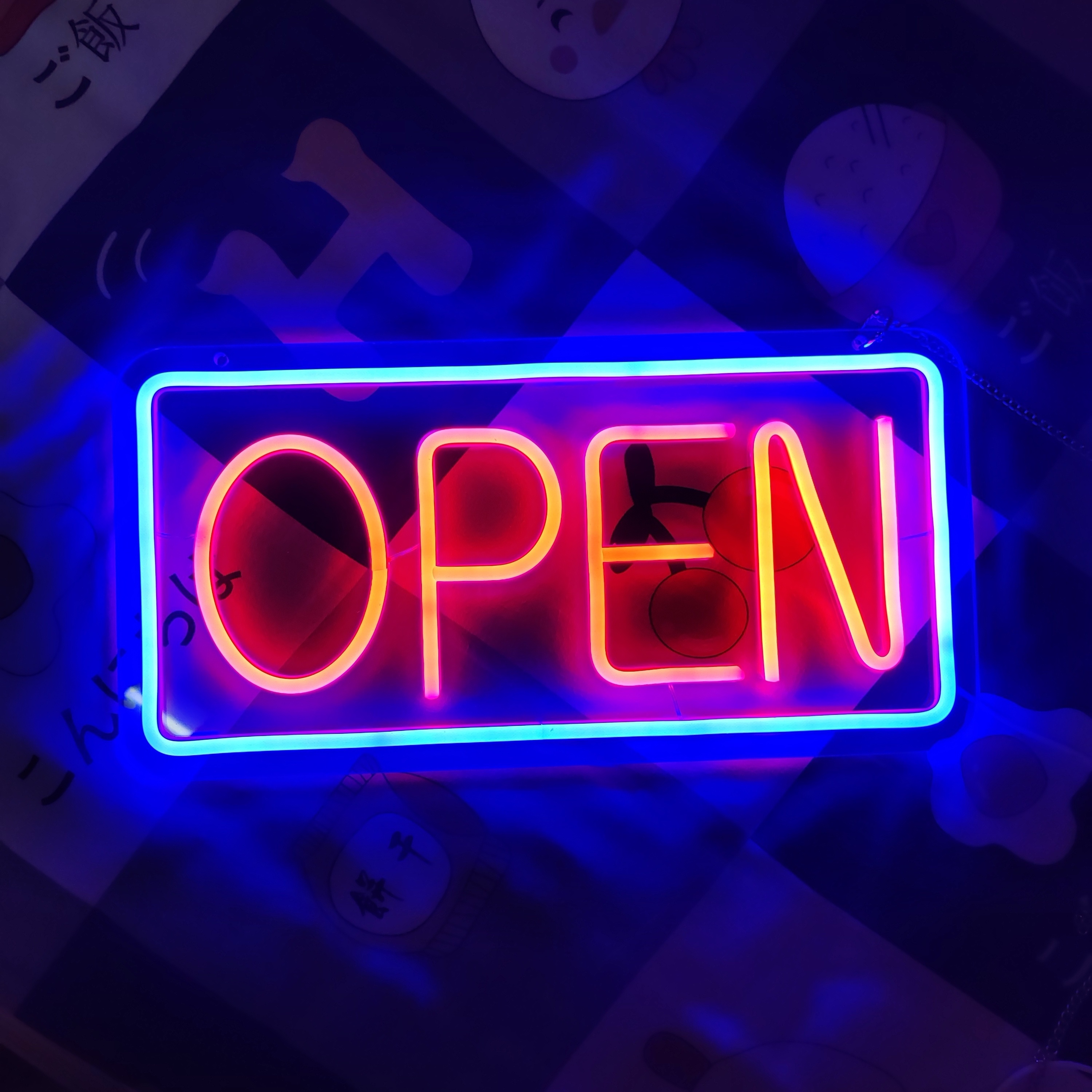 Neon Offenes Schild für Shop Zwei Lichtmodi, stetig blinkende elektronische  Leuchtschilder für Shop Wand Glas Fenster Laden