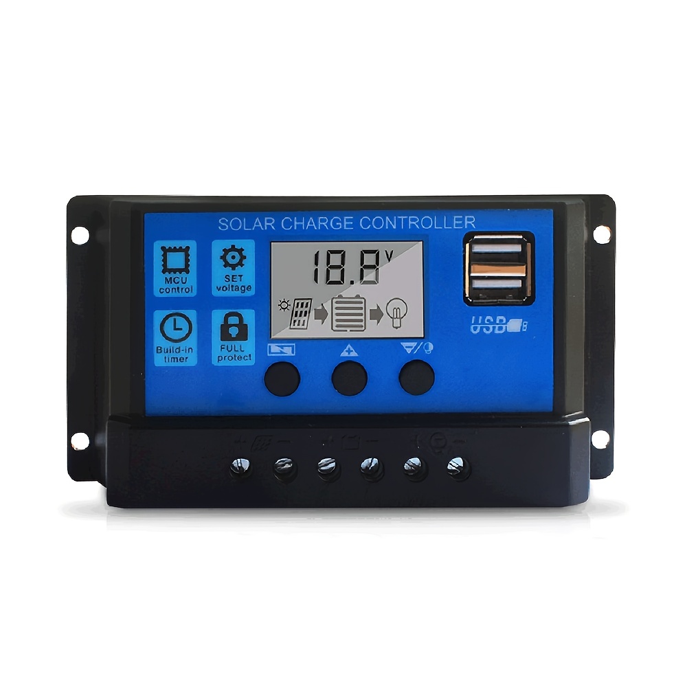 100A Solar Charge Controller with LCD Display and USB Port