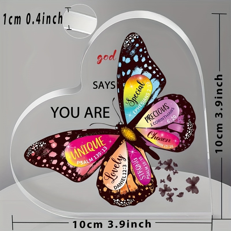 Christian Gifts for Women Birthday, Butterfly Inspirational Gifts for  Friends, Religious Spiritual Gifts for Her Mom Girl Female Coworker Sister  Christian Home Decorative Signs : : Home