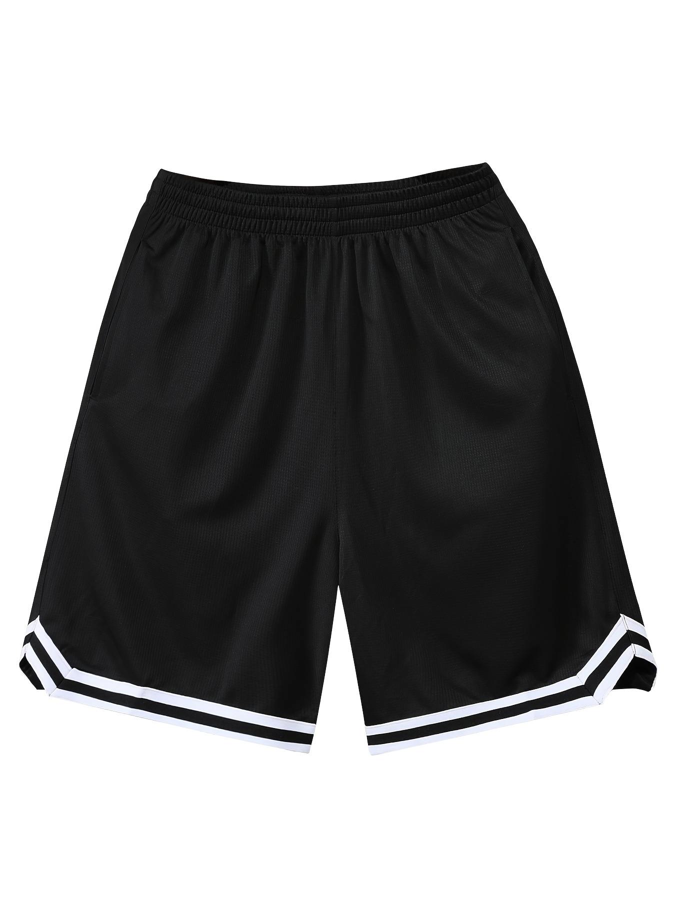 Men's Casual Pockets Striped Cropped Pleated Shorts