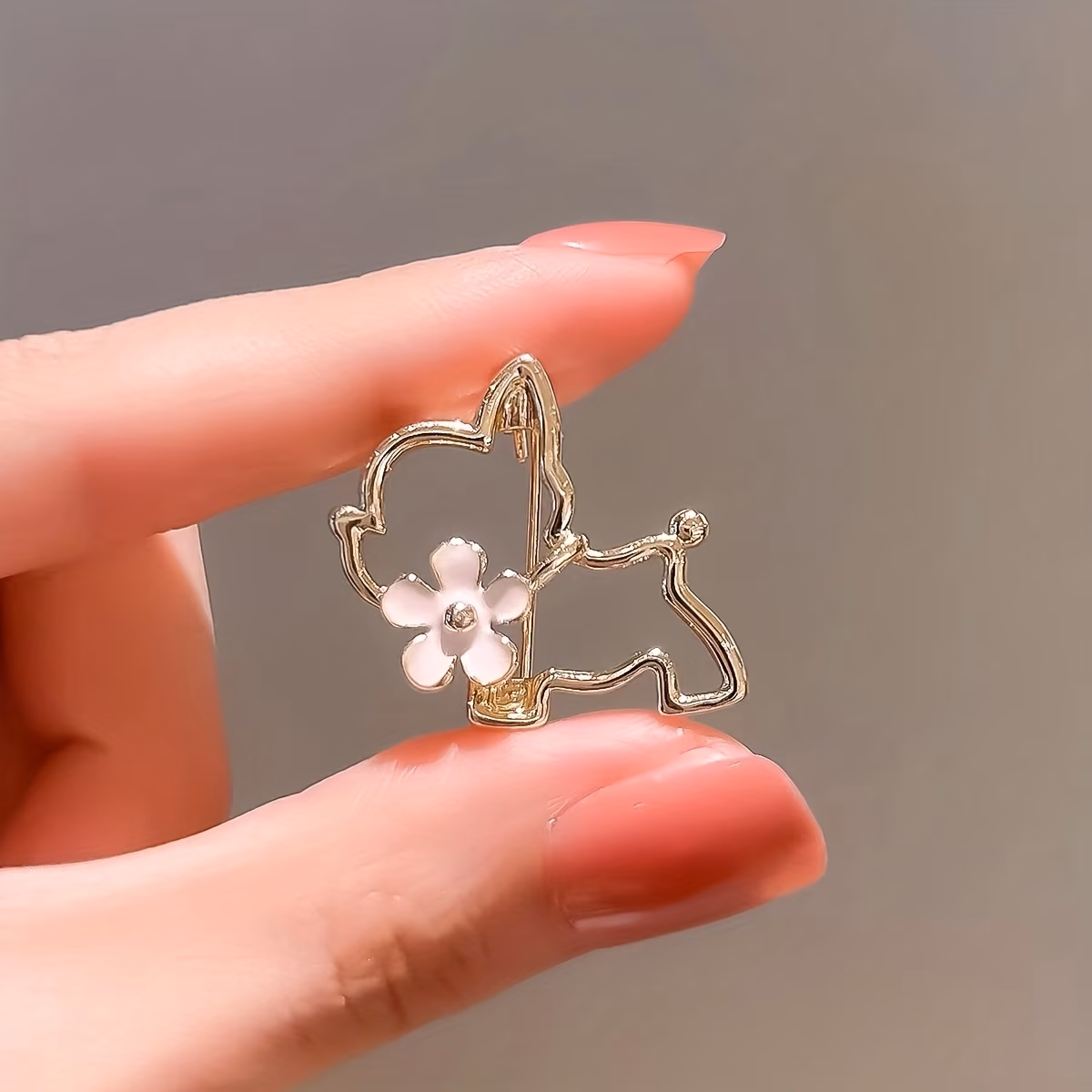 alloy cute french bulldog brooch with pin for cardigan suit hollow badge accessory for women and men bag pencil bag decor 6