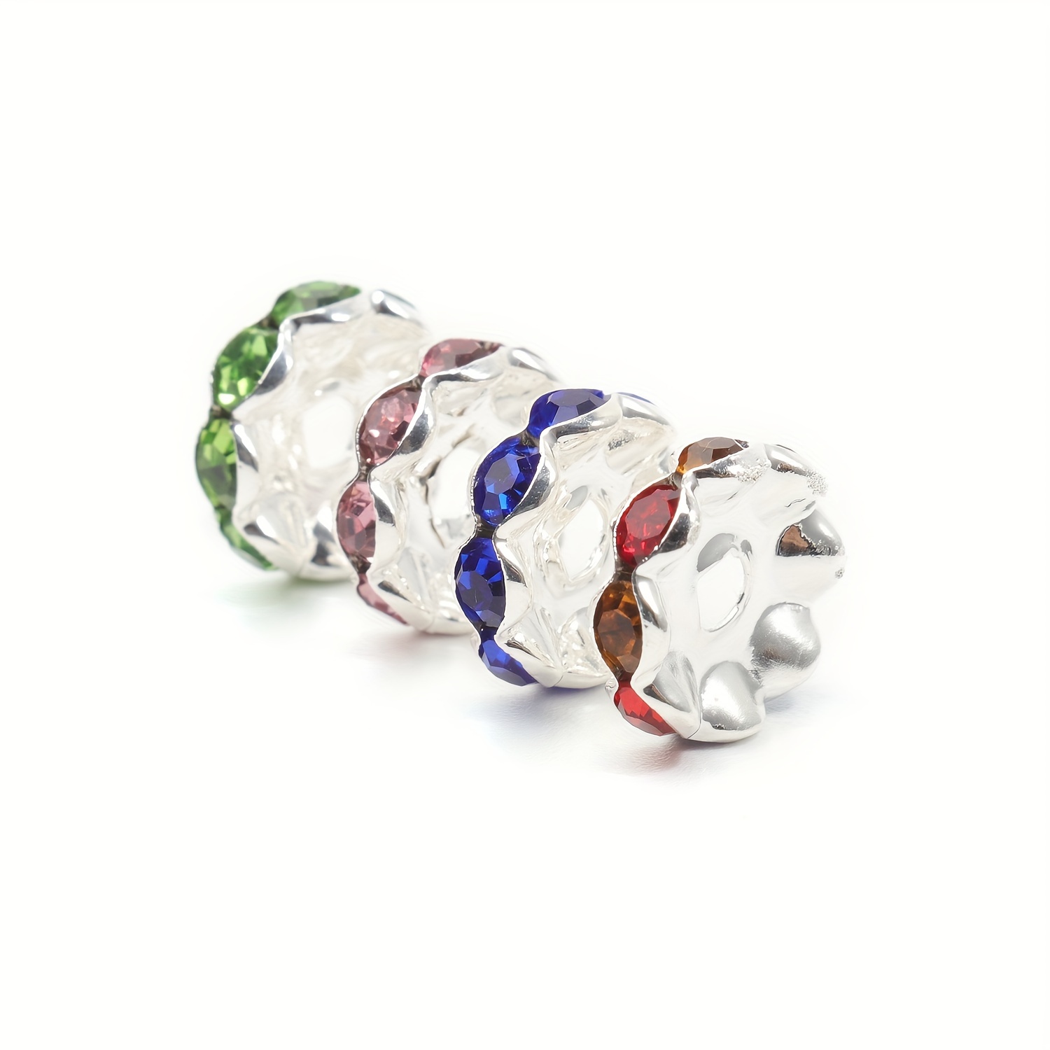  VILLCASE 30 PCS Round Spacer Beads Bracelet spacers