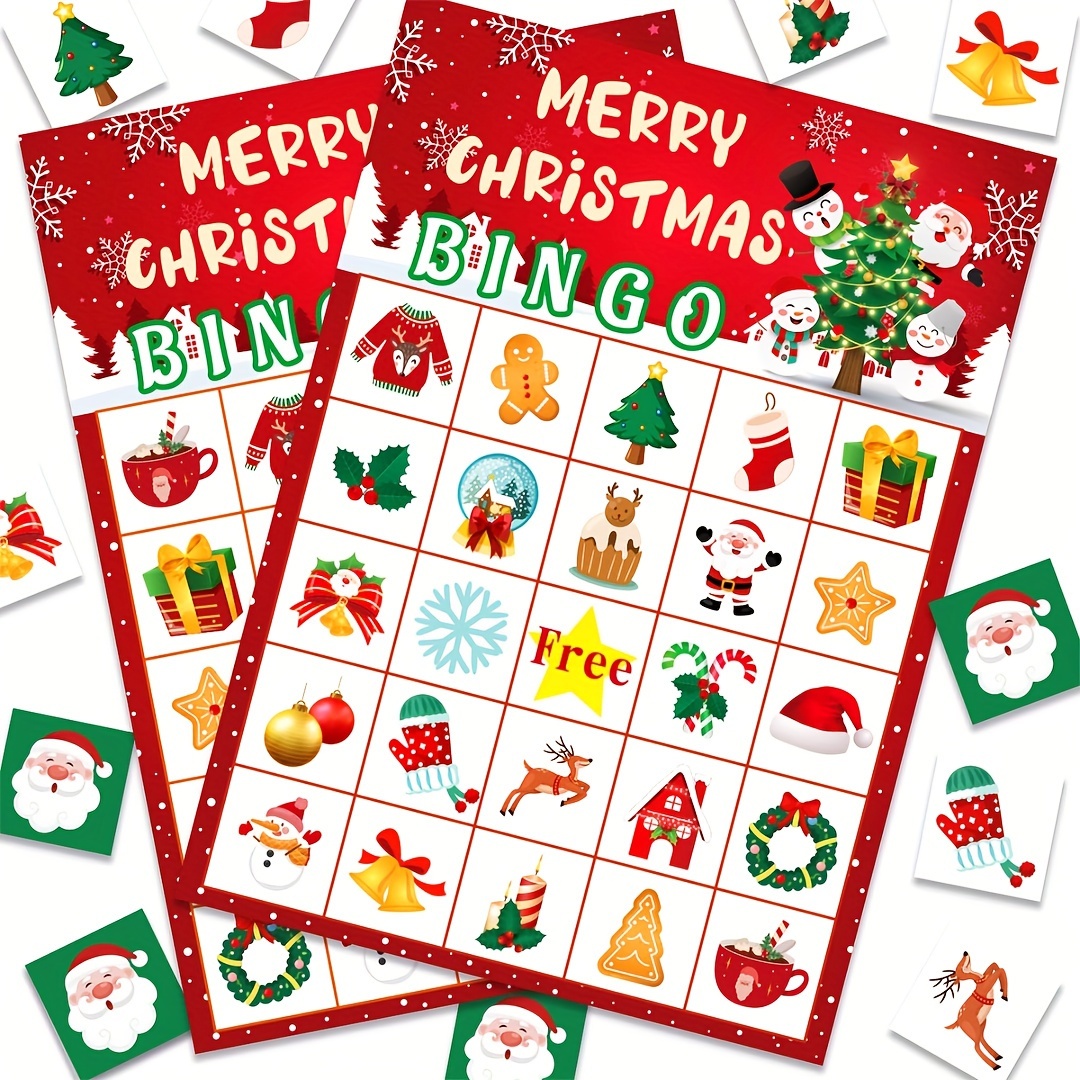 tarjetas de bingo de navidad