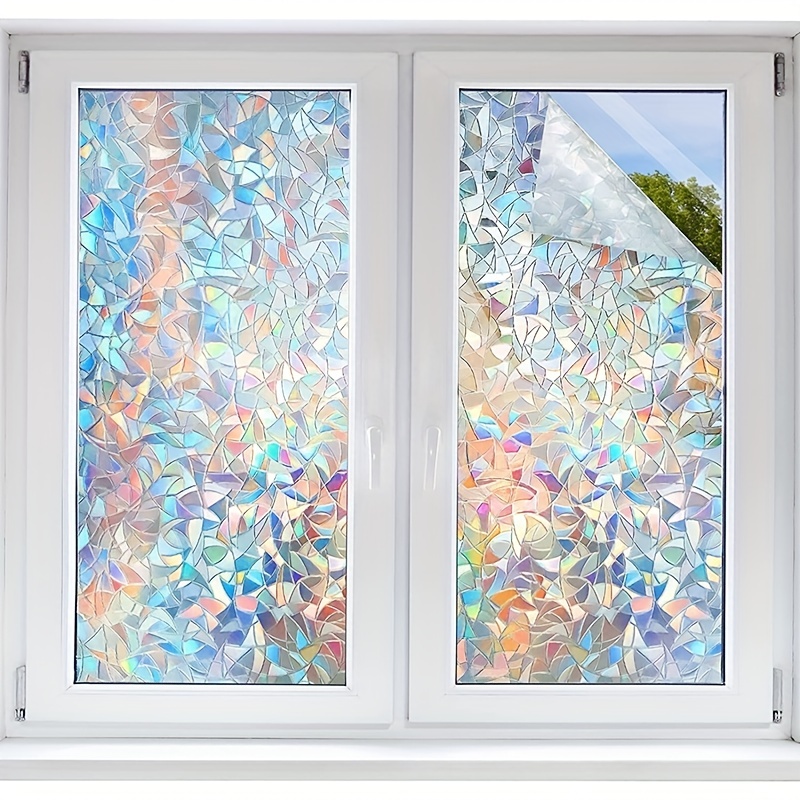 Vinilo decorativo para ventana de hojas tropicales, sin pegamento, estático  para ventana, para el hogar/oficina, 19.7 x 47.2 pulgadas